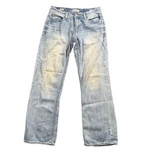 Reclaim Y2K Distressed Bootcut Jeans Men's 30x29 Light Wash Skater Denim
